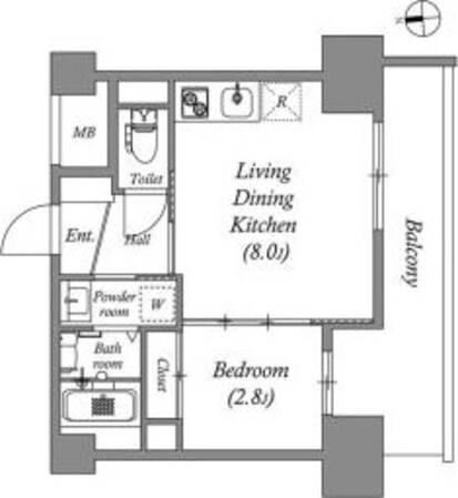 江坂駅 徒歩5分 3階の物件間取画像